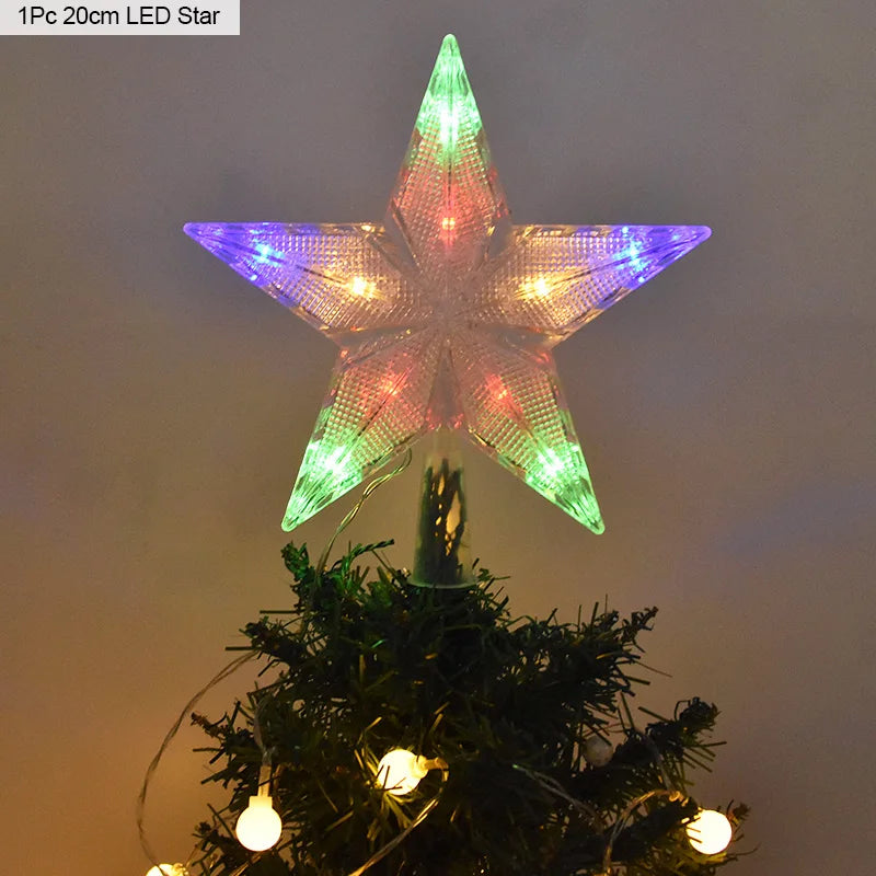 Christmas Tree Top Star LED Light Lamp Christmas