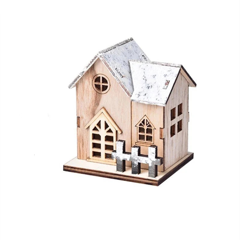 Christmas LED Light Wooden House