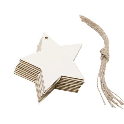 10pcs/lot Wooden Christmas Tree Hanging Ornament