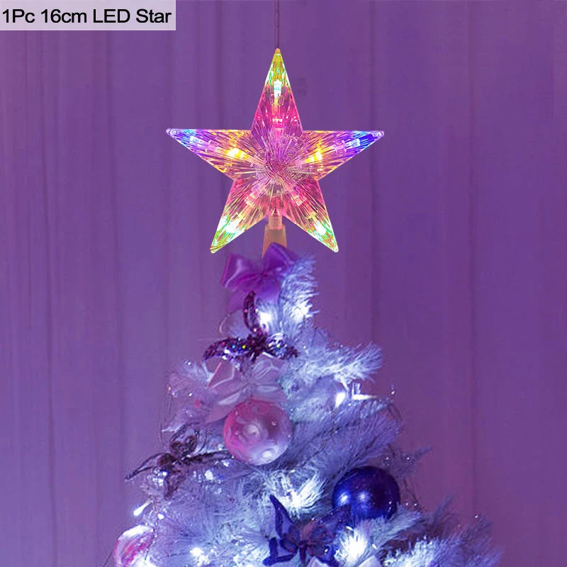 Christmas Tree Top Star LED Light Lamp Christmas