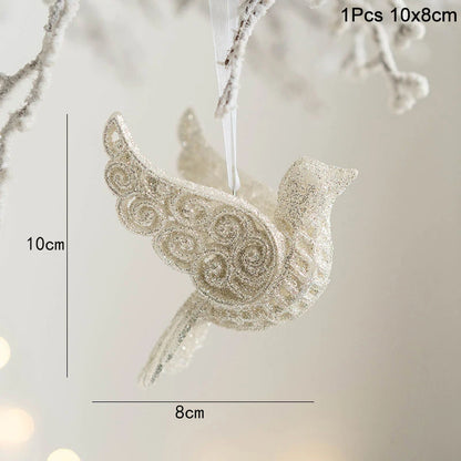 Xmas Tree Pendants Snowflake Angel Deer Hanging Ornaments