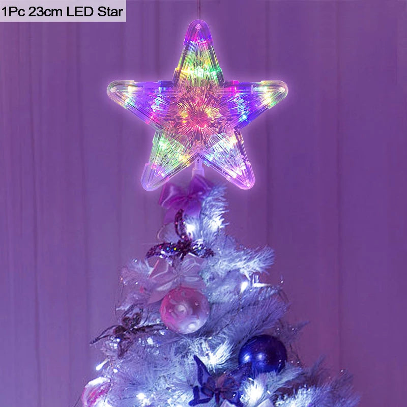 Christmas Tree Top Star LED Light Lamp Christmas