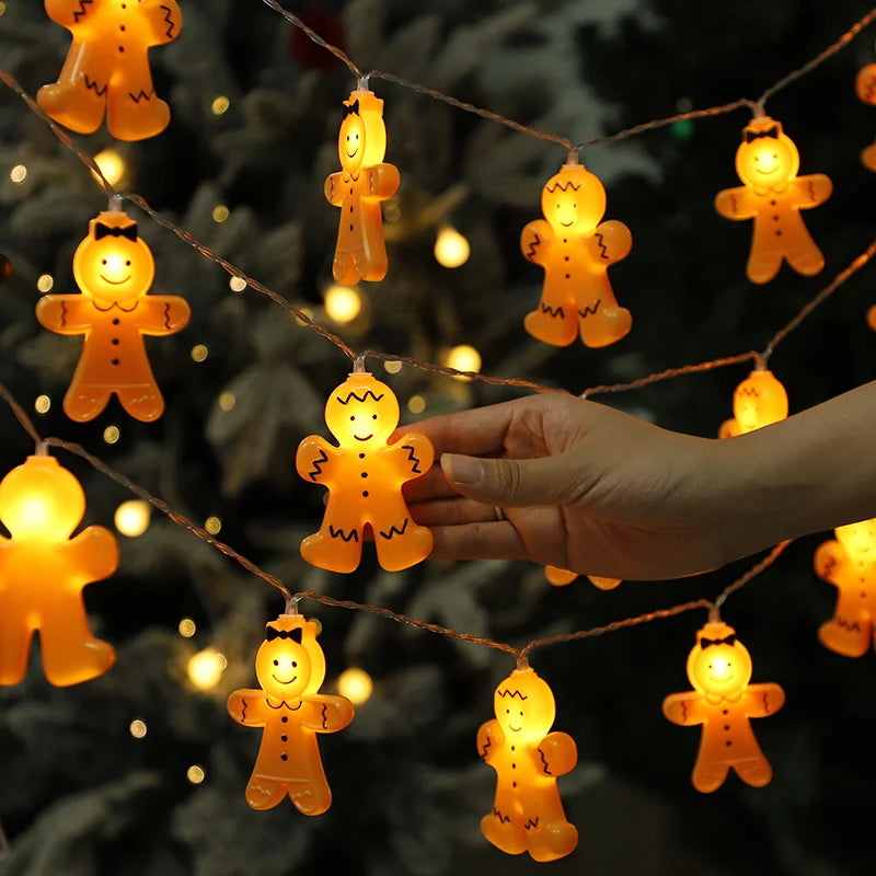 Gingerbread Man LED String Lights