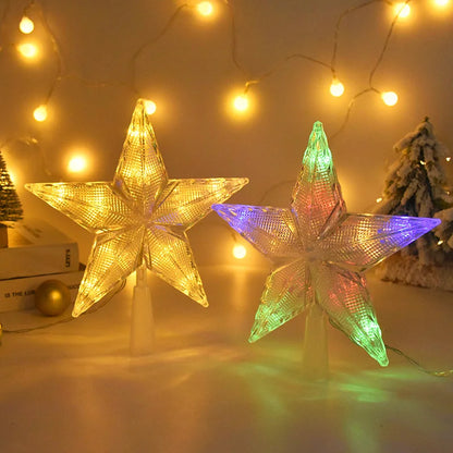 Christmas Tree Top Star LED Light Lamp Christmas