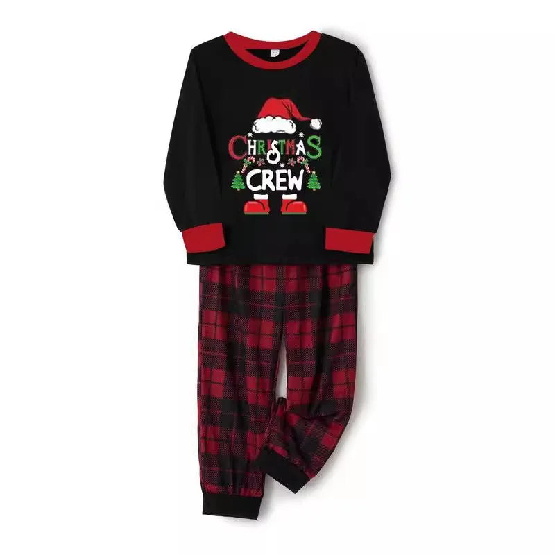 Crew Print Family Pajamas Set Soft Loose