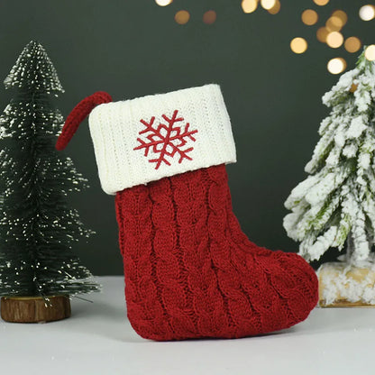 Name Letter Christmas Socks Red Snowflake