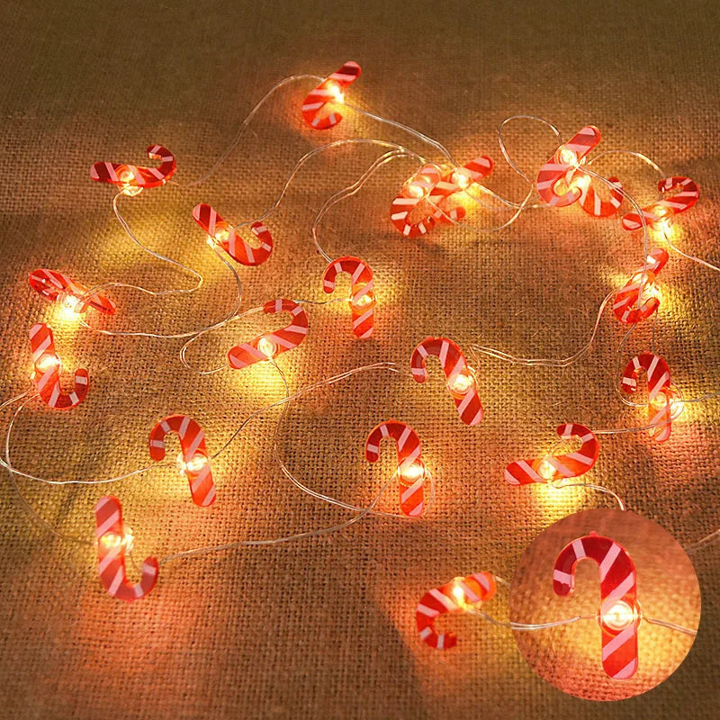 2M 20LED Santa Claus Snowflake LED Light String