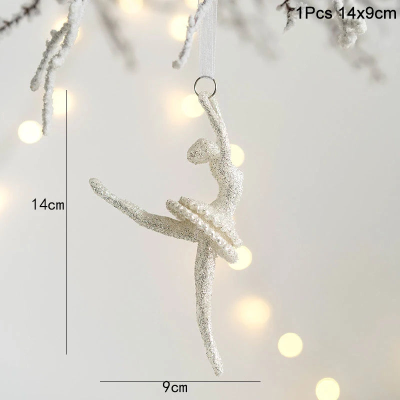 Xmas Tree Pendants Snowflake Angel Deer Hanging Ornaments