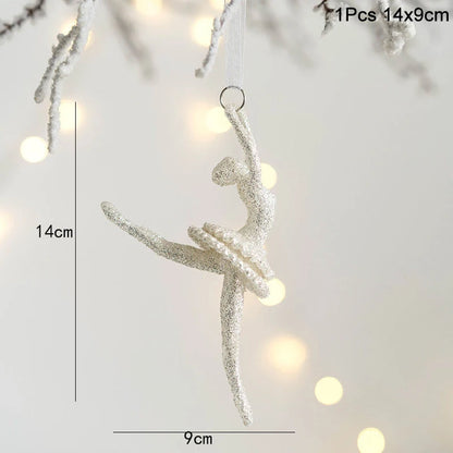 Xmas Tree Pendants Snowflake Angel Deer Hanging Ornaments