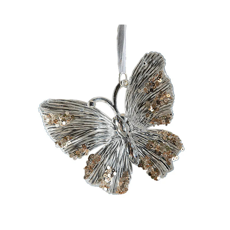 Acrylic Christmas Ornaments Transparent Snowflake Butterfly