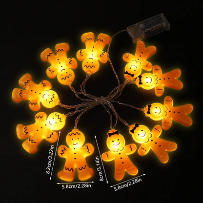 Gingerbread Man LED String Lights