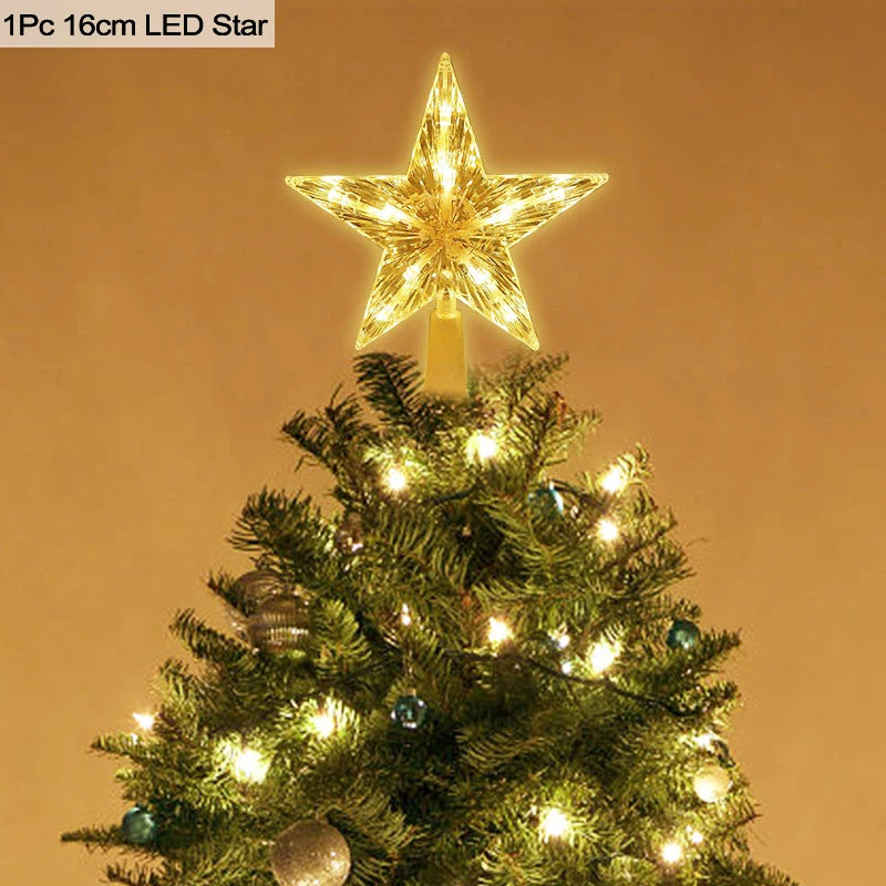 Christmas Tree Top Star LED Light Lamp Christmas