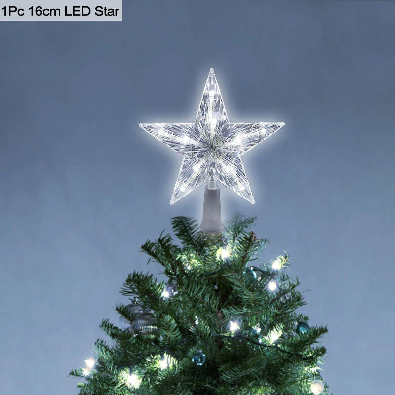 Christmas Tree Top Star LED Light Lamp Christmas