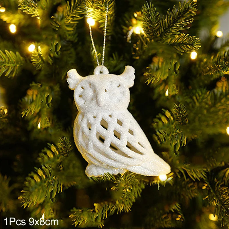 Xmas Tree Pendants Snowflake Angel Deer Hanging Ornaments