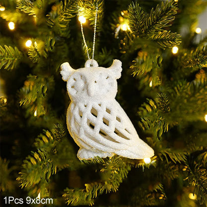 Xmas Tree Pendants Snowflake Angel Deer Hanging Ornaments