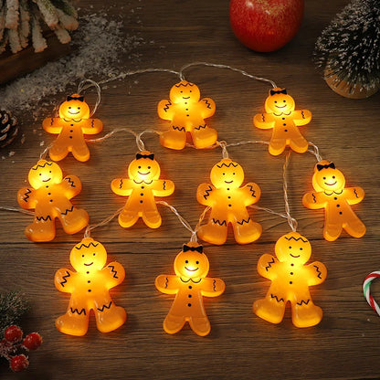 Gingerbread Man LED String Lights