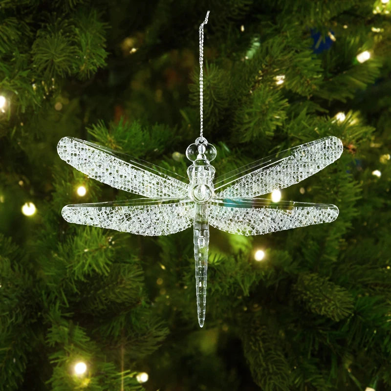 Xmas Tree Transparent Snowflake Hanging Ornaments