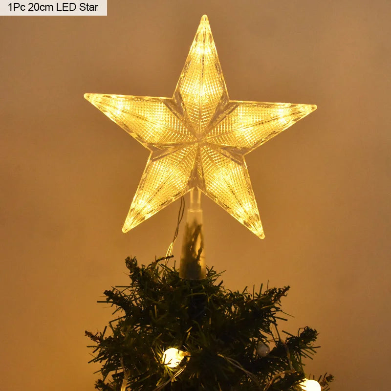 Christmas Tree Top Star LED Light Lamp Christmas