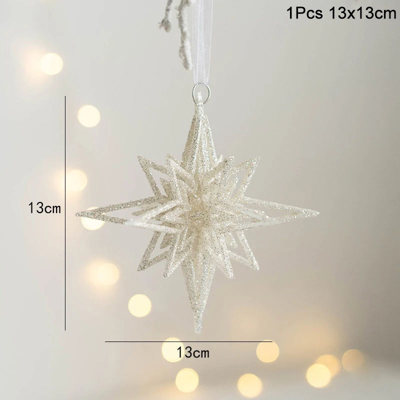 Xmas Tree Pendants Snowflake Angel Deer Hanging Ornaments