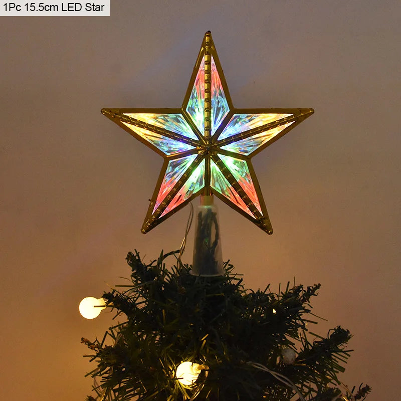 Christmas Tree Top Star LED Light Lamp Christmas