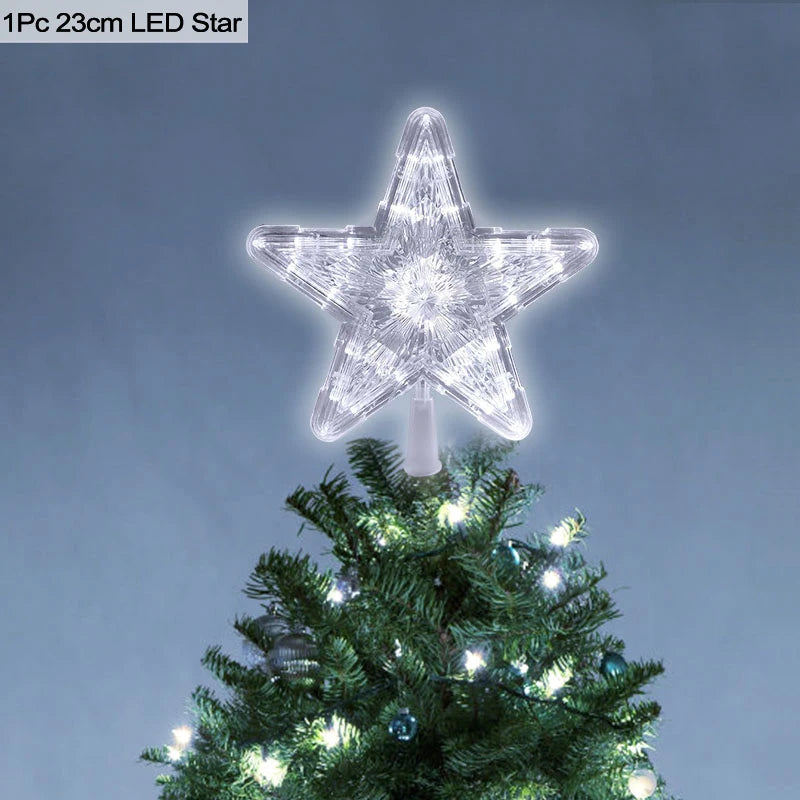 Christmas Tree Top Star LED Light Lamp Christmas