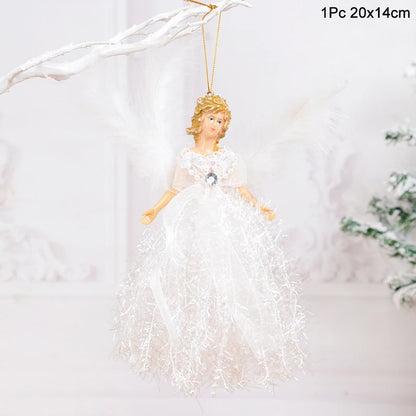 Xmas Tree Pendants Snowflake Angel Deer Hanging Ornaments