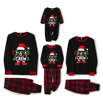 Crew Print Family Pajamas Set Soft Loose