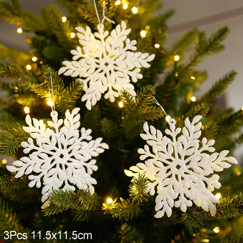 Xmas Tree Pendants Snowflake Angel Deer Hanging Ornaments