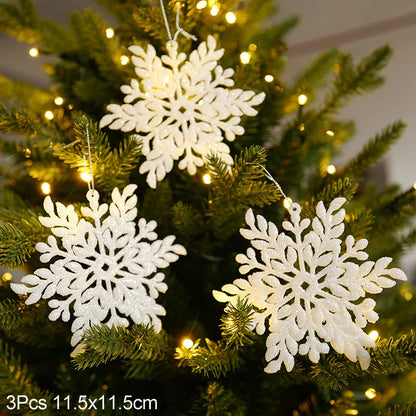 Xmas Tree Pendants Snowflake Angel Deer Hanging Ornaments