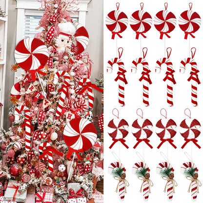 Large Christmas Candy Canes Ornament
