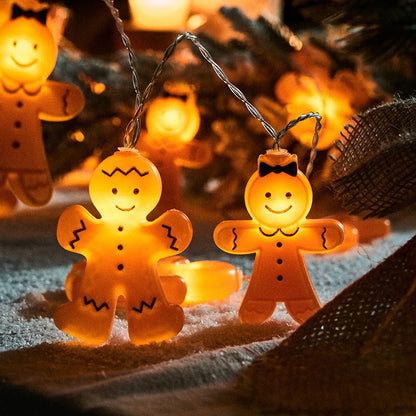 Gingerbread Man LED String Lights