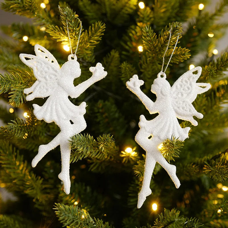 Xmas Tree Pendants Snowflake Angel Deer Hanging Ornaments
