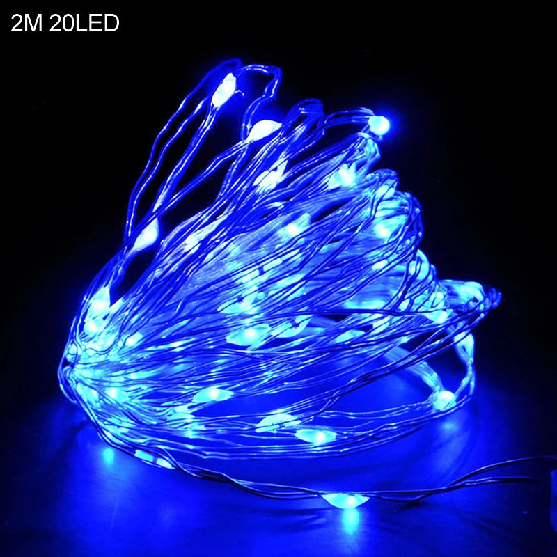 2M 20LED Santa Claus Snowflake LED Light String