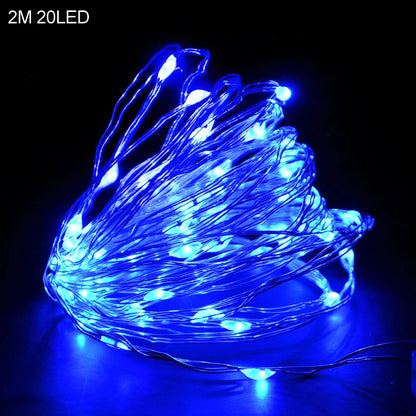 2M 20LED Santa Claus Snowflake LED Light String
