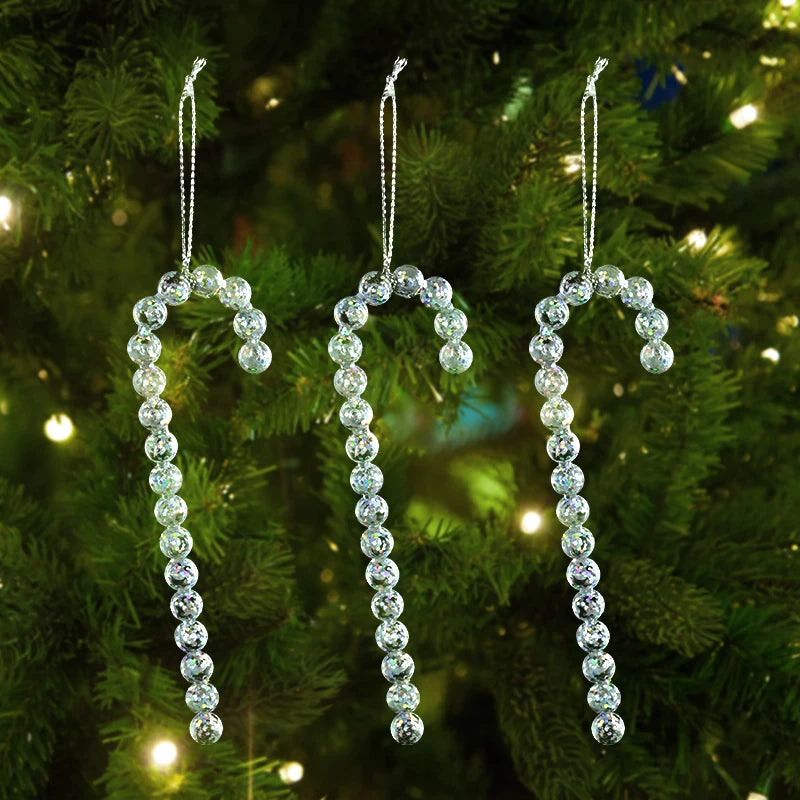 Xmas Tree Transparent Snowflake Hanging Ornaments