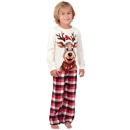 Family Christmas Look Elk Print Pajamas Set