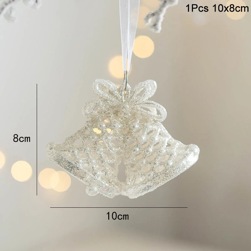 Xmas Tree Pendants Snowflake Angel Deer Hanging Ornaments