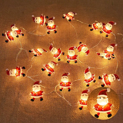 2M 20LED Santa Claus Snowflake LED Light String