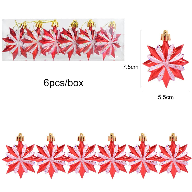 6pcs/box Christmas Candy Pendant Xmas Tree Hanging Ornaments