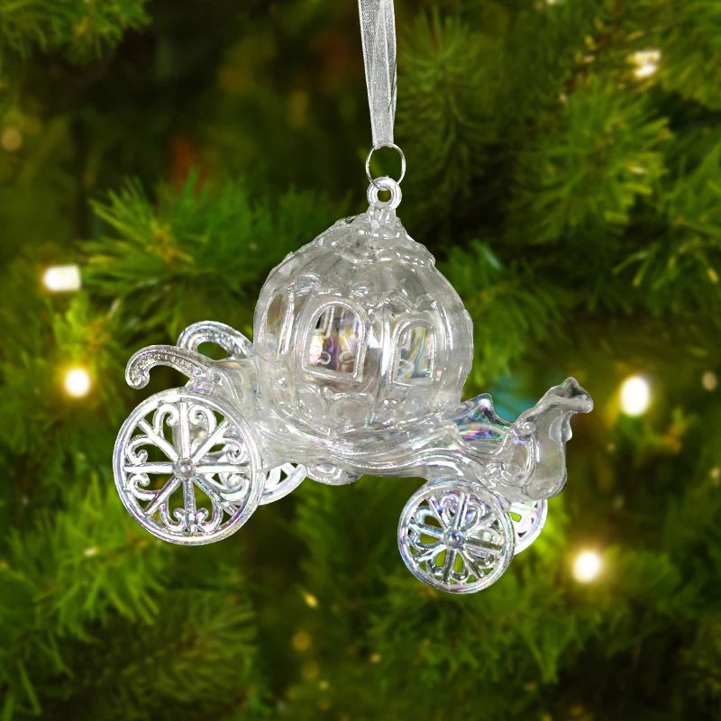Xmas Tree Transparent Snowflake Hanging Ornaments