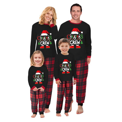 Crew Print Family Pajamas Set Soft Loose